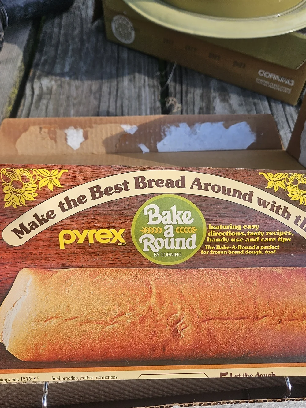 Vintage Pyrex Bake-A-Round Glass Bread Baking Tube and Metal Rack set